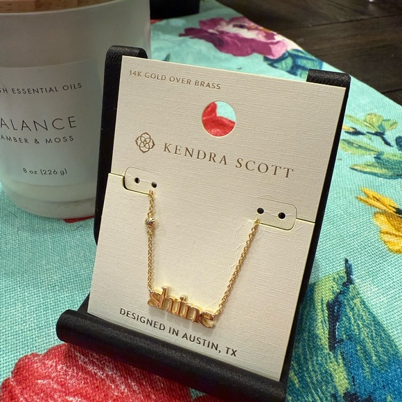 Kendra Scott Gold 'Shine' Necklace - Picture 2 of 5